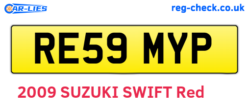 RE59MYP are the vehicle registration plates.