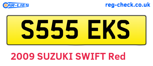S555EKS are the vehicle registration plates.