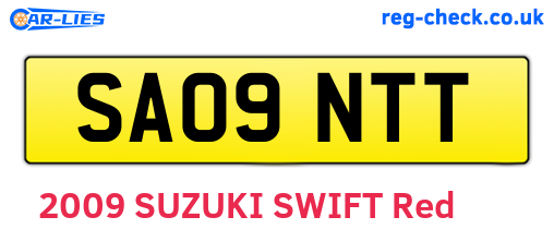 SA09NTT are the vehicle registration plates.