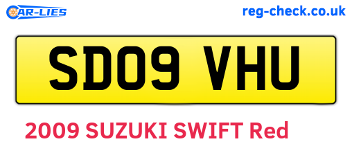 SD09VHU are the vehicle registration plates.