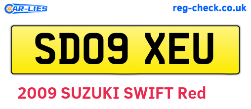 SD09XEU are the vehicle registration plates.