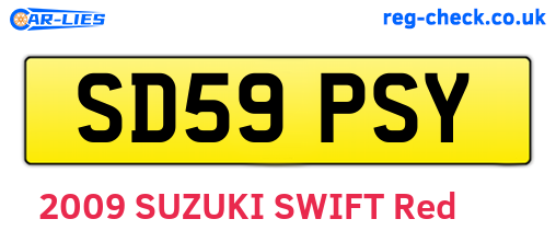 SD59PSY are the vehicle registration plates.