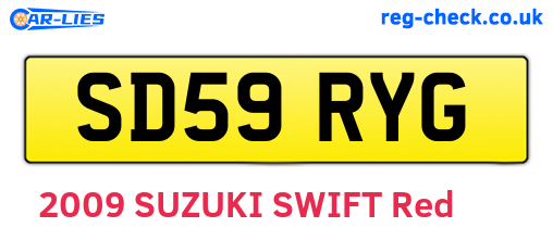 SD59RYG are the vehicle registration plates.