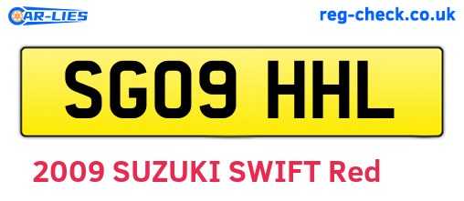 SG09HHL are the vehicle registration plates.