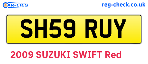 SH59RUY are the vehicle registration plates.