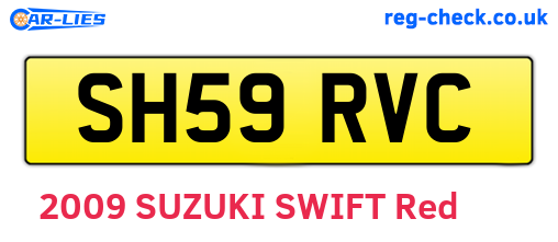 SH59RVC are the vehicle registration plates.
