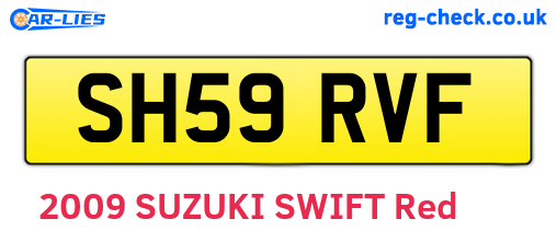 SH59RVF are the vehicle registration plates.