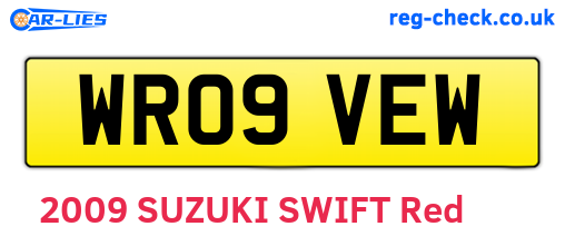 WR09VEW are the vehicle registration plates.
