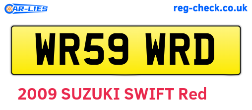 WR59WRD are the vehicle registration plates.