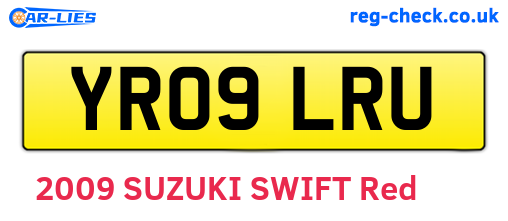 YR09LRU are the vehicle registration plates.