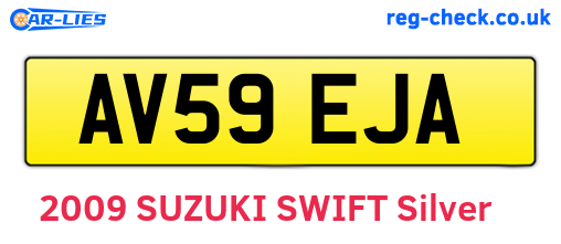 AV59EJA are the vehicle registration plates.