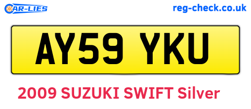 AY59YKU are the vehicle registration plates.