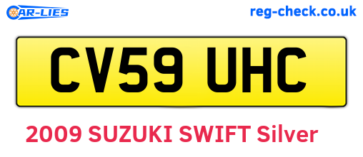 CV59UHC are the vehicle registration plates.