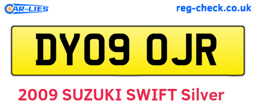 DY09OJR are the vehicle registration plates.