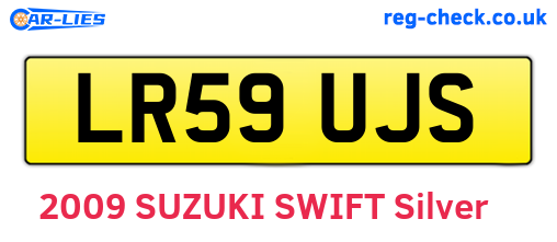 LR59UJS are the vehicle registration plates.