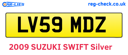 LV59MDZ are the vehicle registration plates.