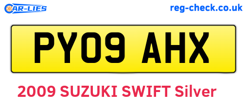PY09AHX are the vehicle registration plates.