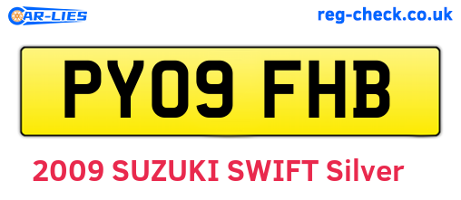 PY09FHB are the vehicle registration plates.