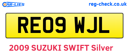 RE09WJL are the vehicle registration plates.
