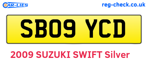 SB09YCD are the vehicle registration plates.