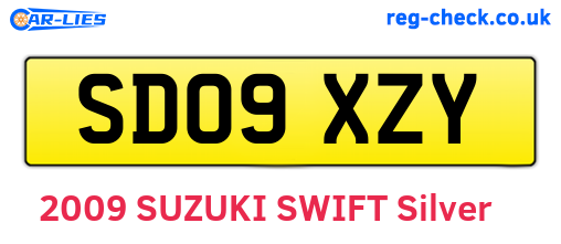 SD09XZY are the vehicle registration plates.