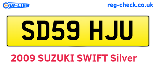SD59HJU are the vehicle registration plates.