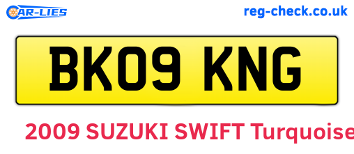 BK09KNG are the vehicle registration plates.