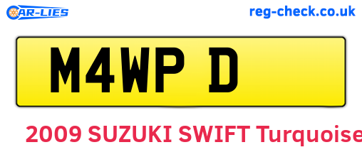 M4WPD are the vehicle registration plates.