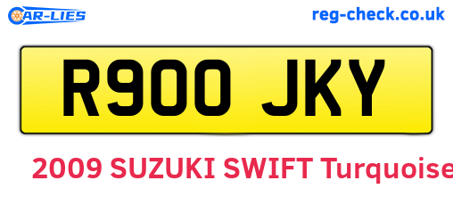 R900JKY are the vehicle registration plates.