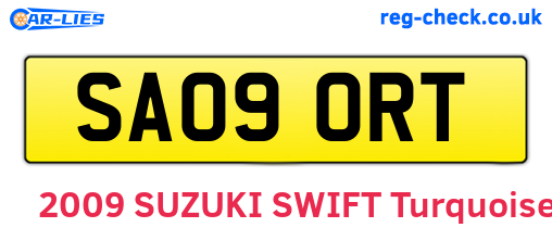SA09ORT are the vehicle registration plates.