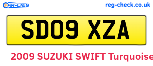 SD09XZA are the vehicle registration plates.