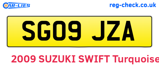 SG09JZA are the vehicle registration plates.