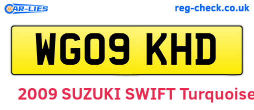 WG09KHD are the vehicle registration plates.