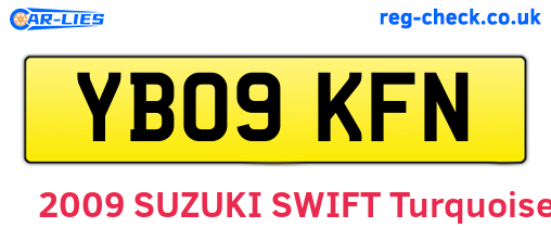 YB09KFN are the vehicle registration plates.
