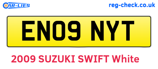 EN09NYT are the vehicle registration plates.