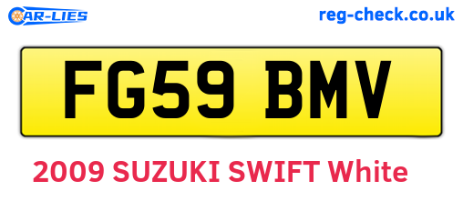 FG59BMV are the vehicle registration plates.