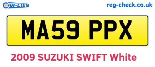 MA59PPX are the vehicle registration plates.