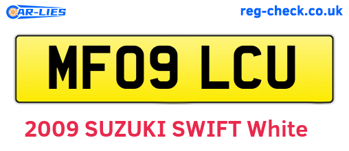 MF09LCU are the vehicle registration plates.