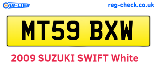 MT59BXW are the vehicle registration plates.