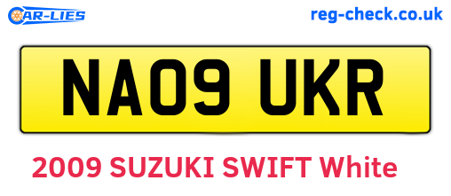 NA09UKR are the vehicle registration plates.