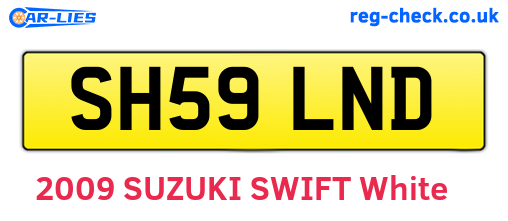 SH59LND are the vehicle registration plates.
