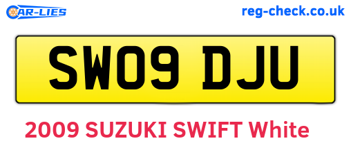SW09DJU are the vehicle registration plates.