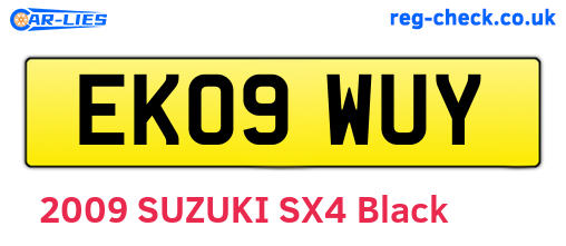 EK09WUY are the vehicle registration plates.