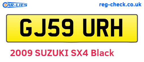 GJ59URH are the vehicle registration plates.