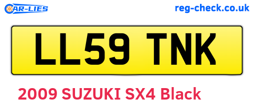 LL59TNK are the vehicle registration plates.