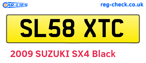 SL58XTC are the vehicle registration plates.