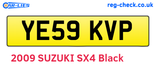 YE59KVP are the vehicle registration plates.
