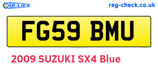 FG59BMU are the vehicle registration plates.