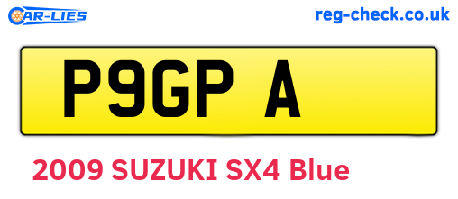 P9GPA are the vehicle registration plates.