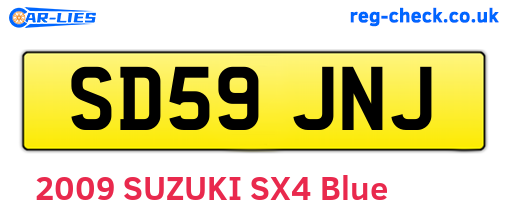 SD59JNJ are the vehicle registration plates.